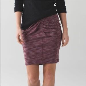 Lululemon Maroon straight skirt & go where to